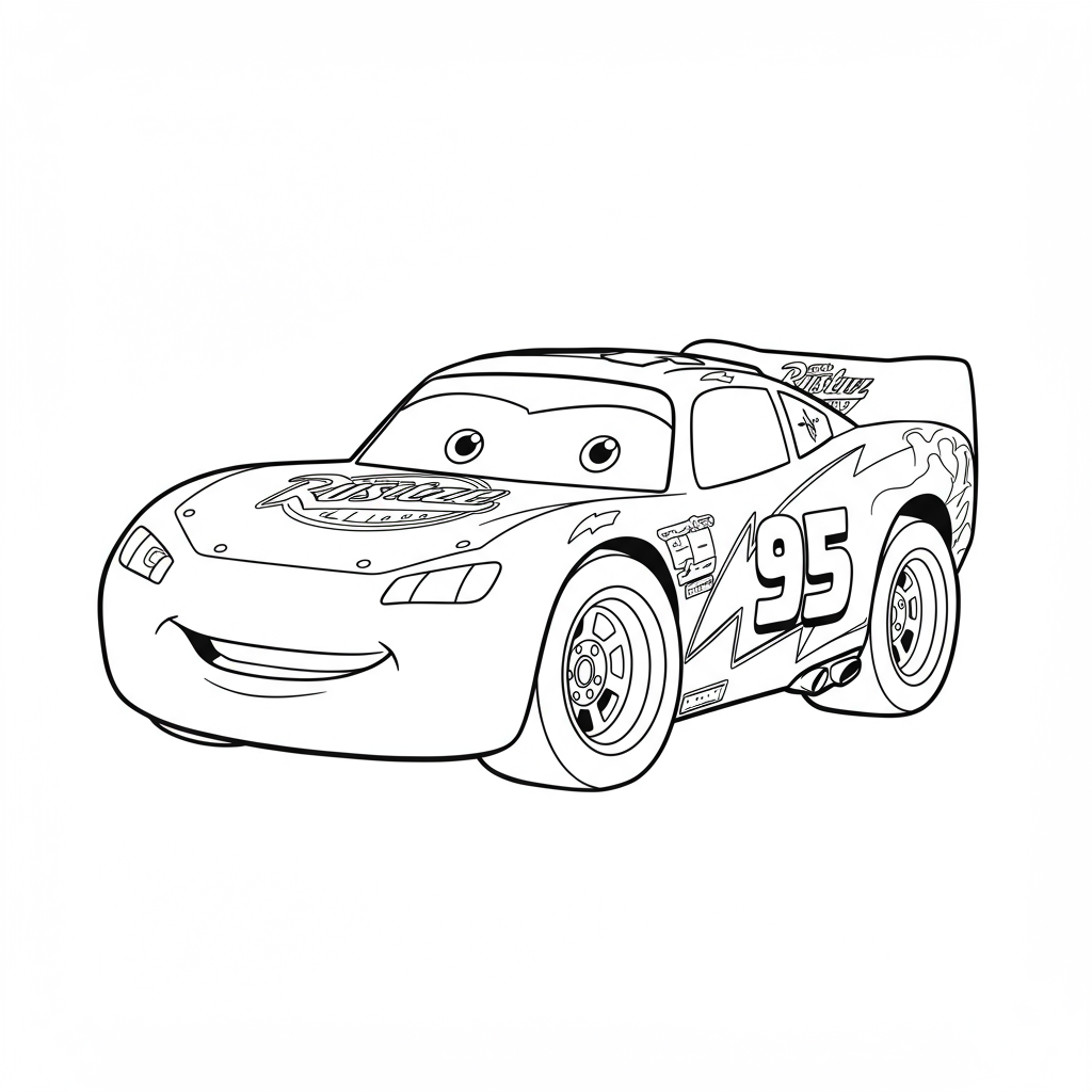 disegni da colorare di Saetta McQueen carino