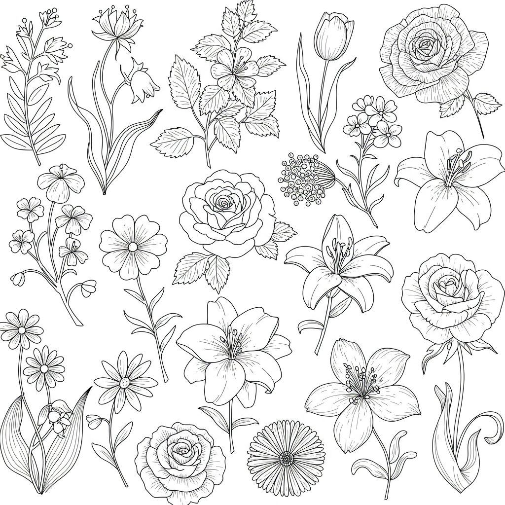 lol flowers coloring page