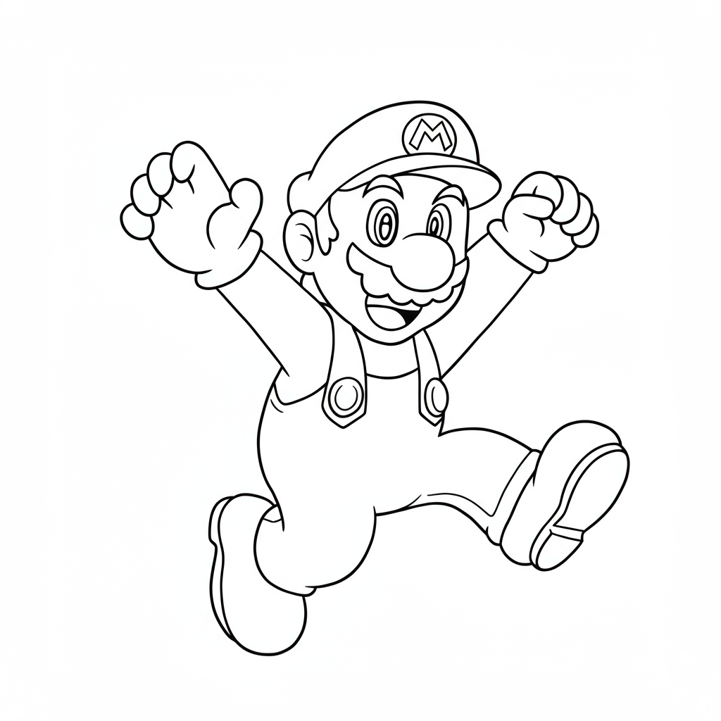 mario abstract coloring page