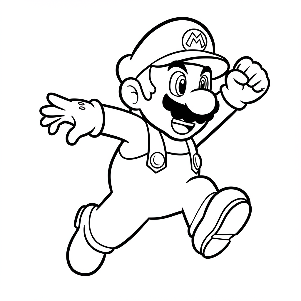 abstrakcyjna kolorowanka z Mario