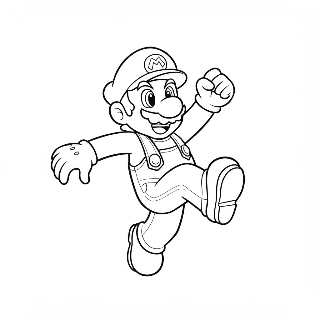 kolorowanka z Mario w akcji