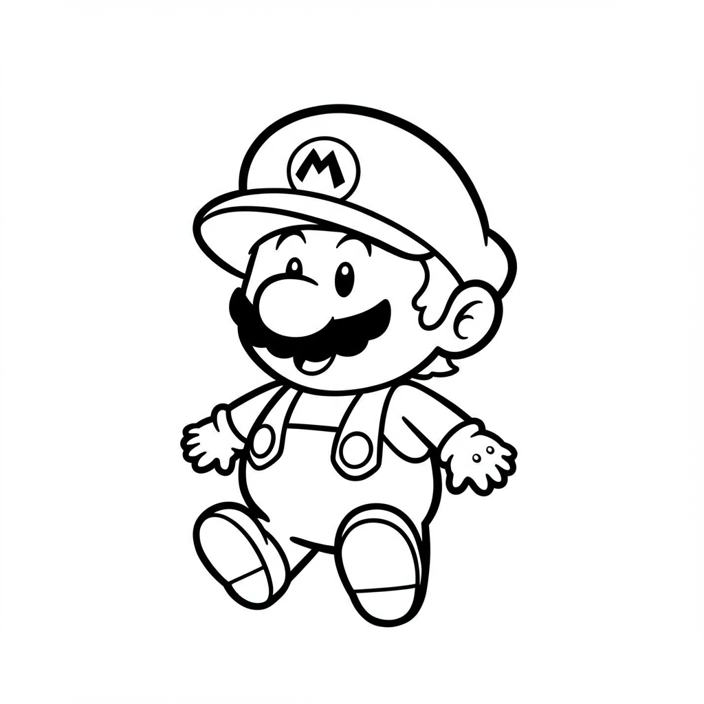 kolorowanka z małym Mario