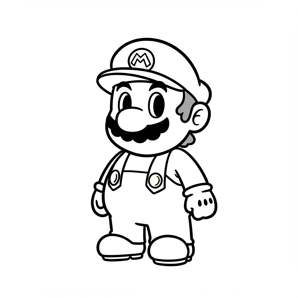 urocza kolorowanka z Mario