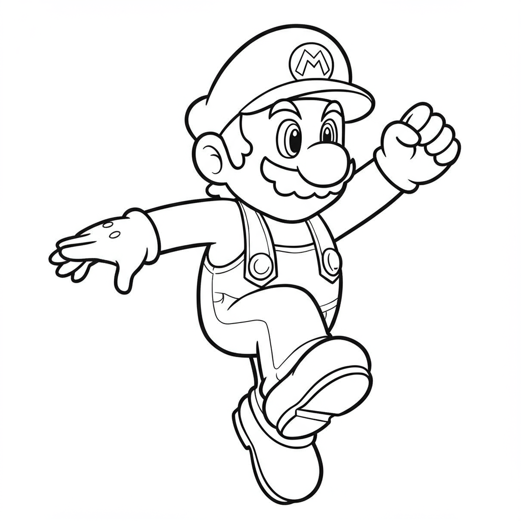 dekoracyjna kolorowanka z Mario