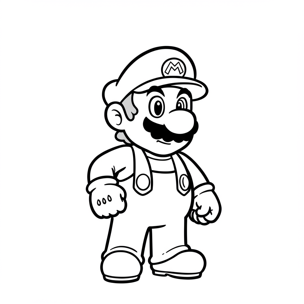łatwa kolorowanka z Mario