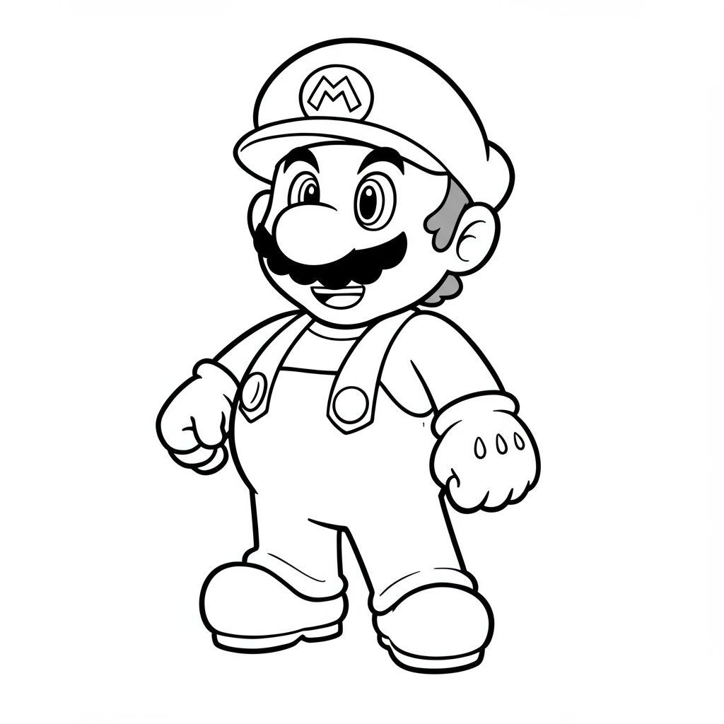 edukacyjna kolorowanka z Mario