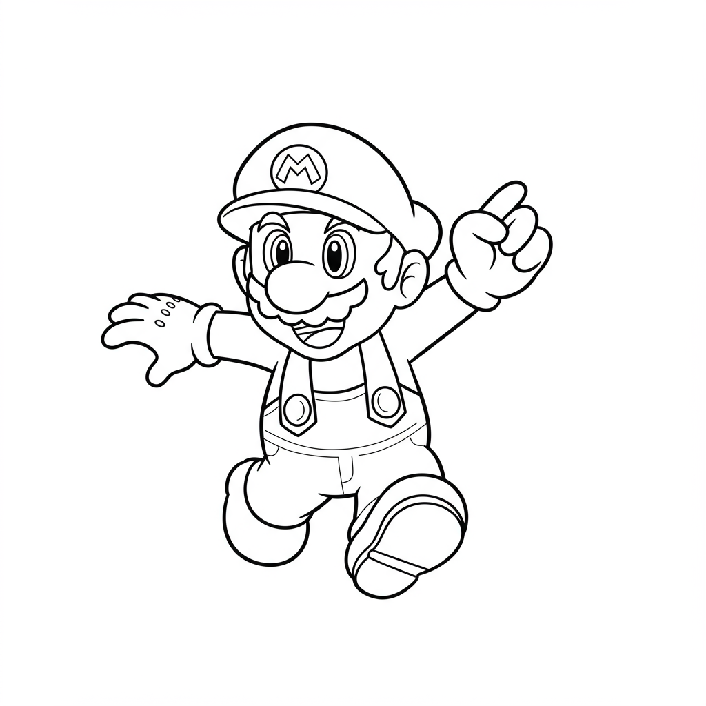 kolorowanka z Mario i wzorami