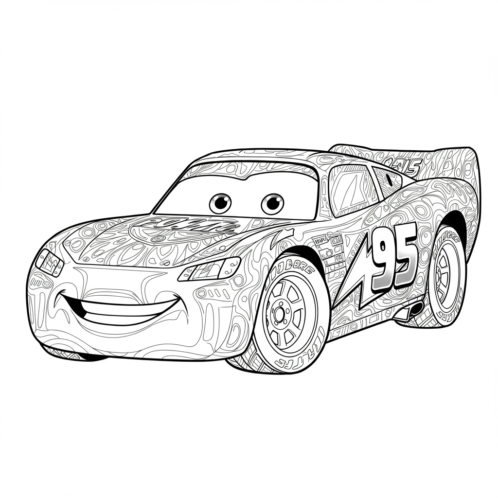 mcqueen dekorative Malvorlage
