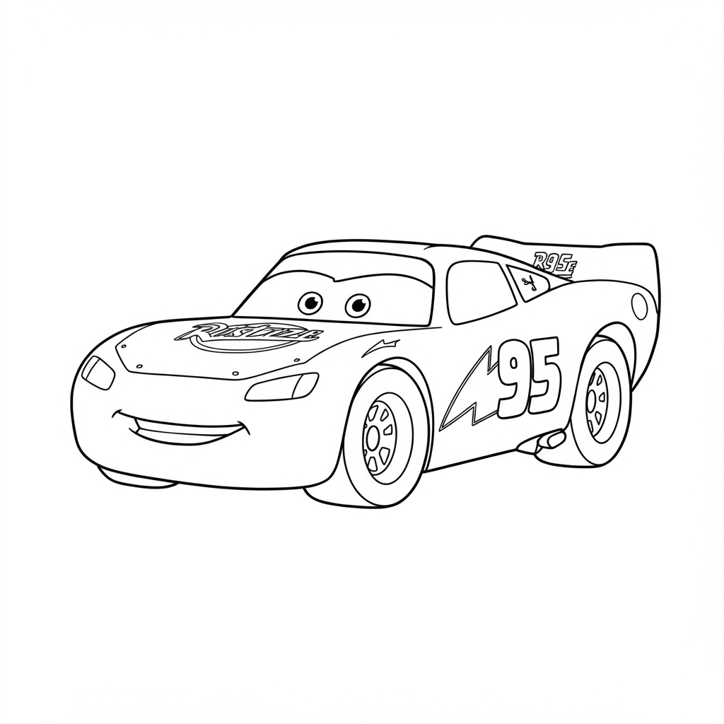 mcqueen einfache Malvorlage