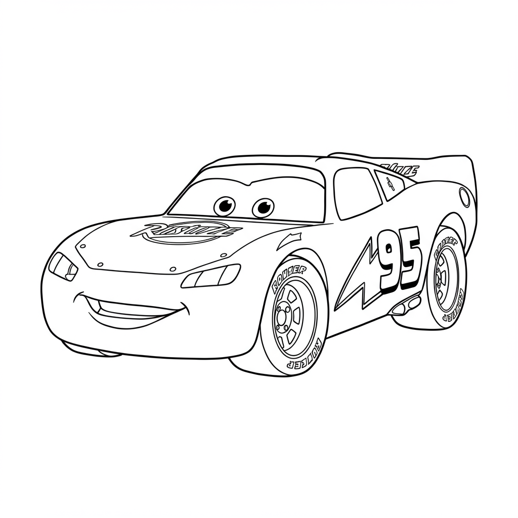 mcqueen pädagogische Malvorlage