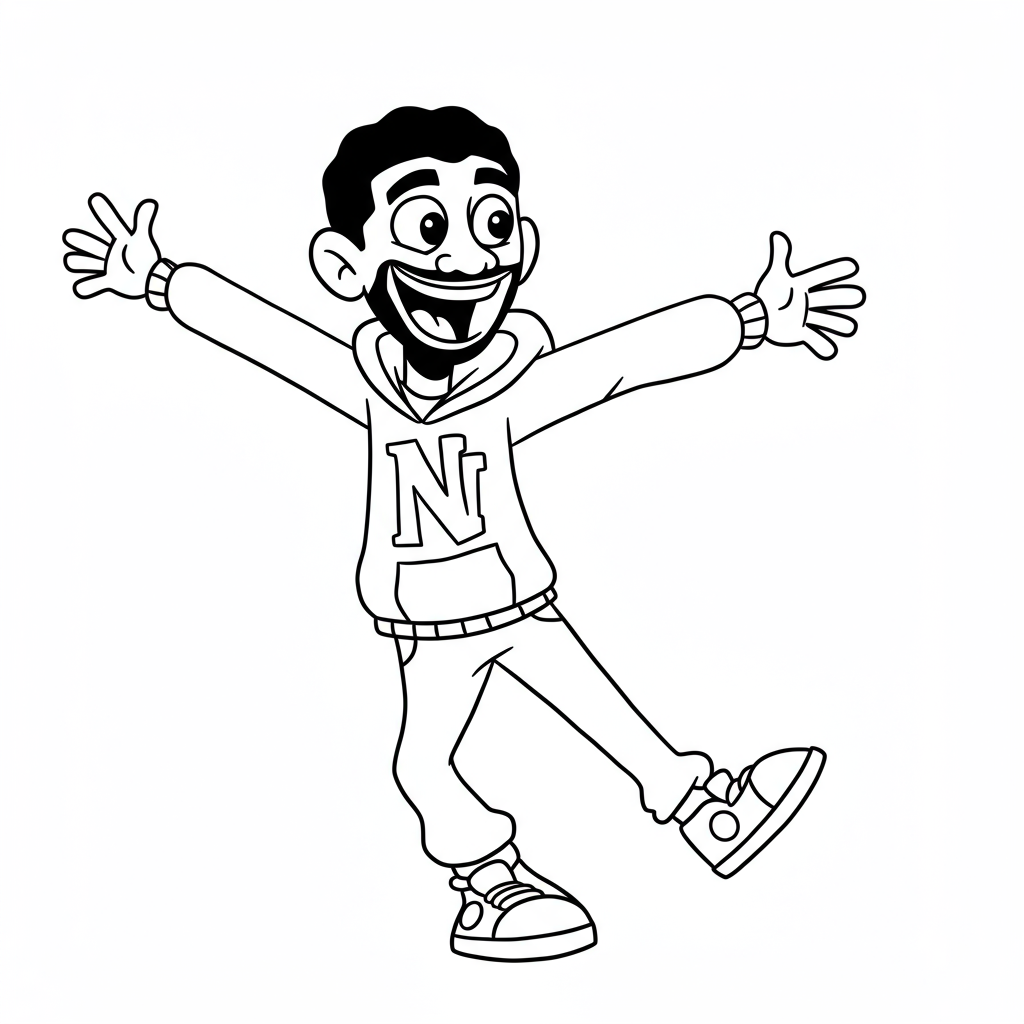 miles morales cartoon coloring page