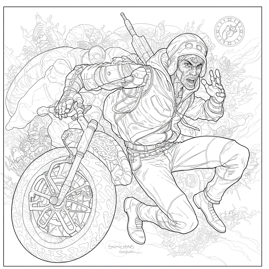miles morales detailed coloring page