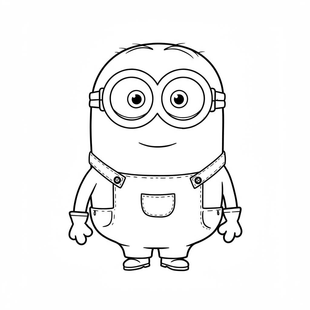 minion baby coloring page