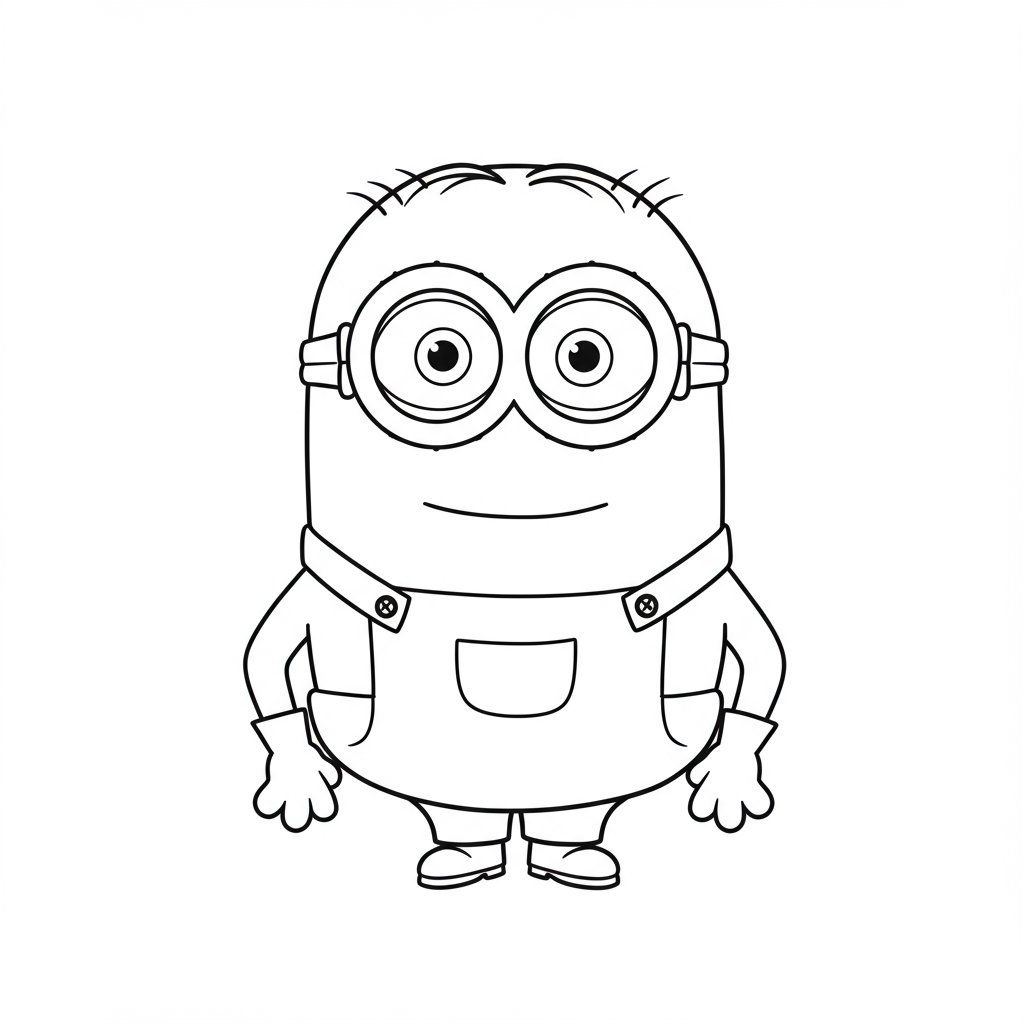 minion cartoon coloring page