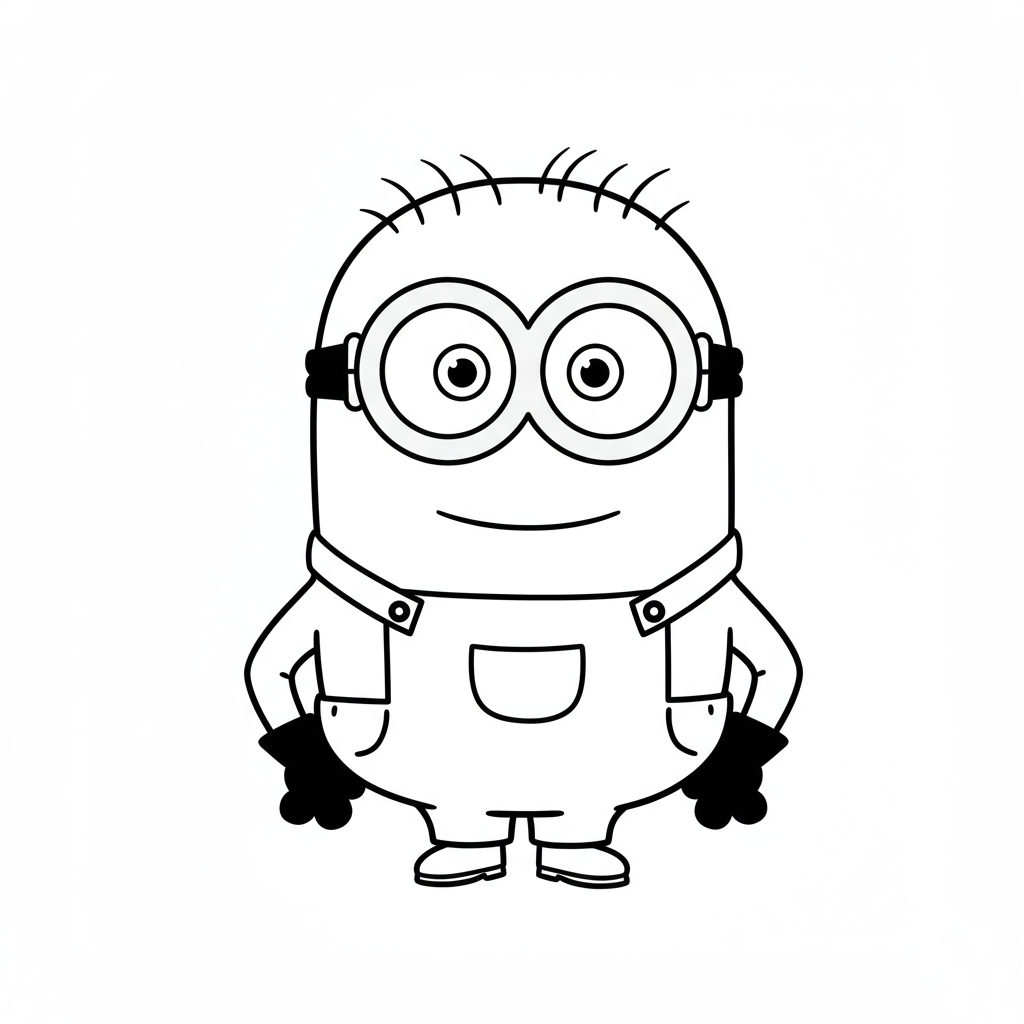 minion cute coloring page