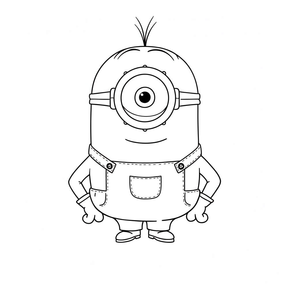 minion easy coloring page