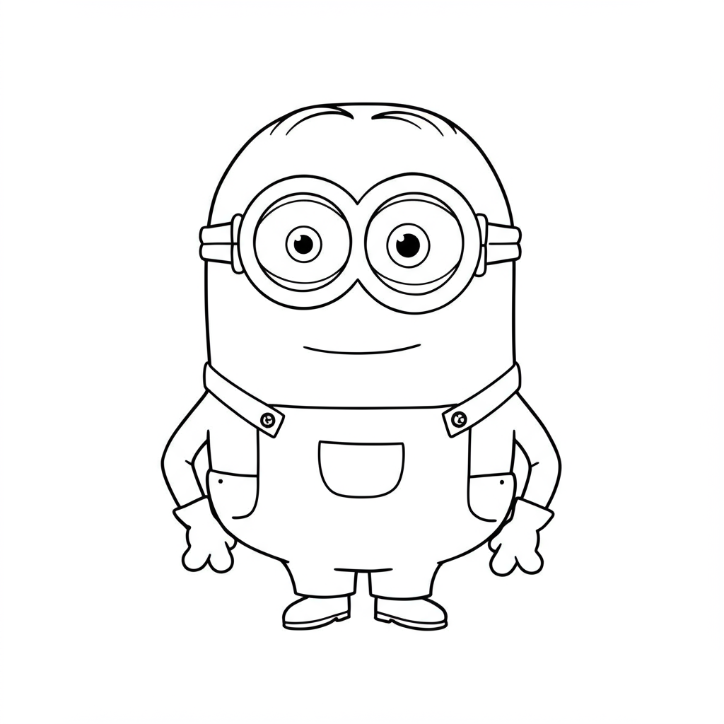 minion educational coloring page