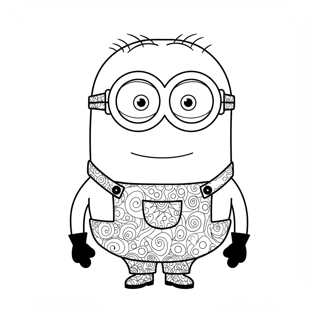 minion pattern coloring page