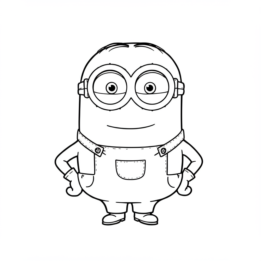 minion portrait coloring page