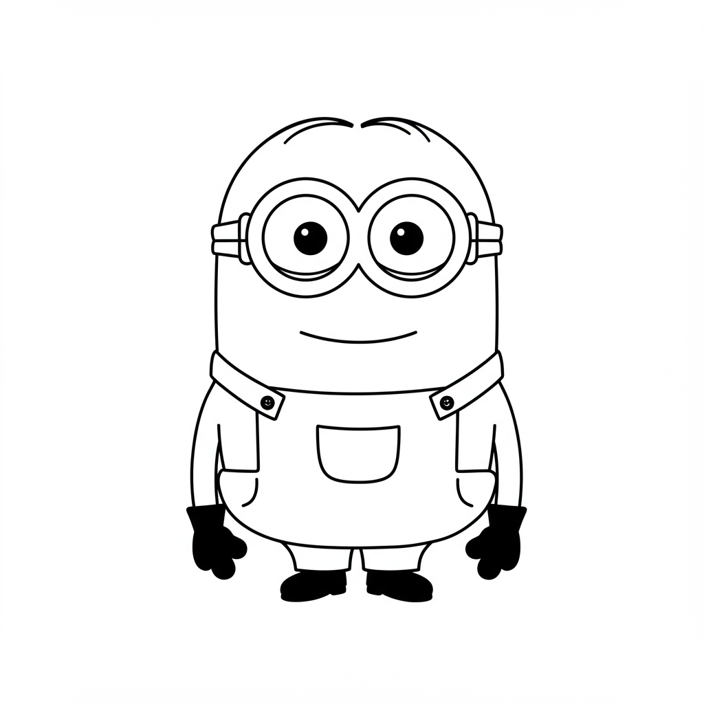 minion simple coloring page