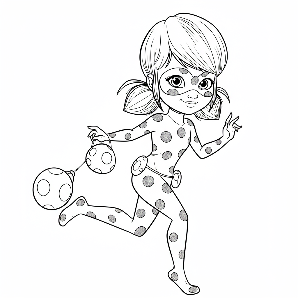 página para colorir de bebê de miraculous ladybug