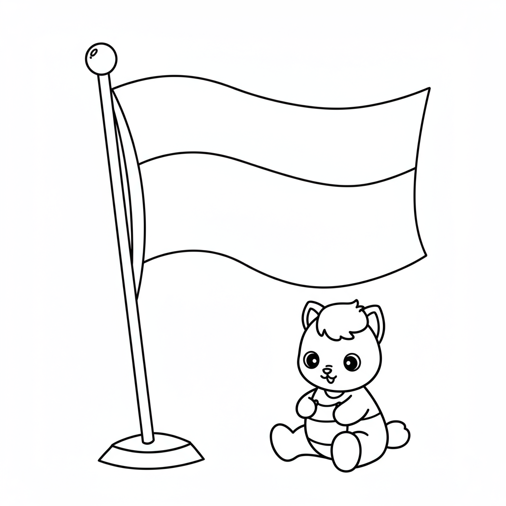 monaco flag baby coloring page