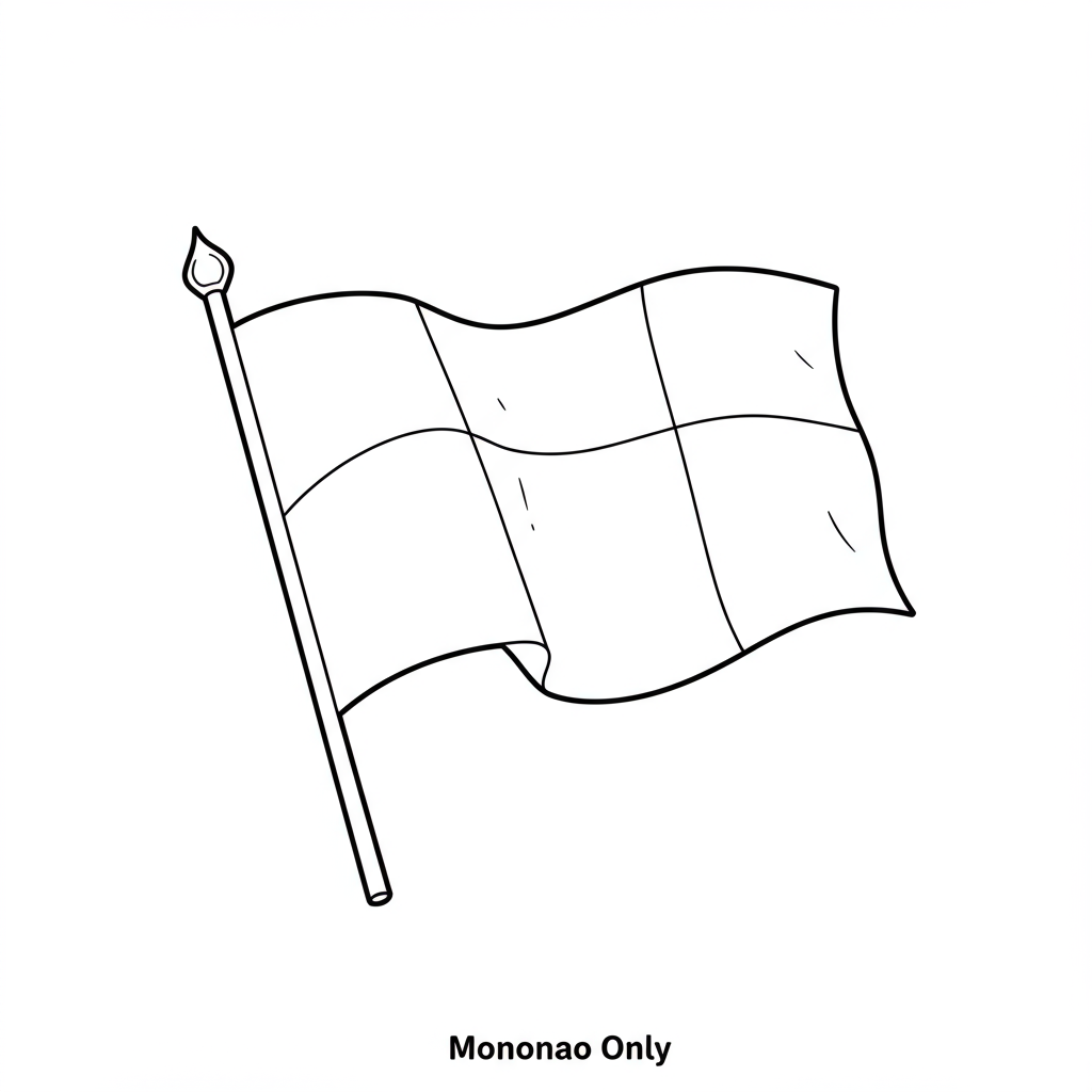 monaco flag cartoon coloring page