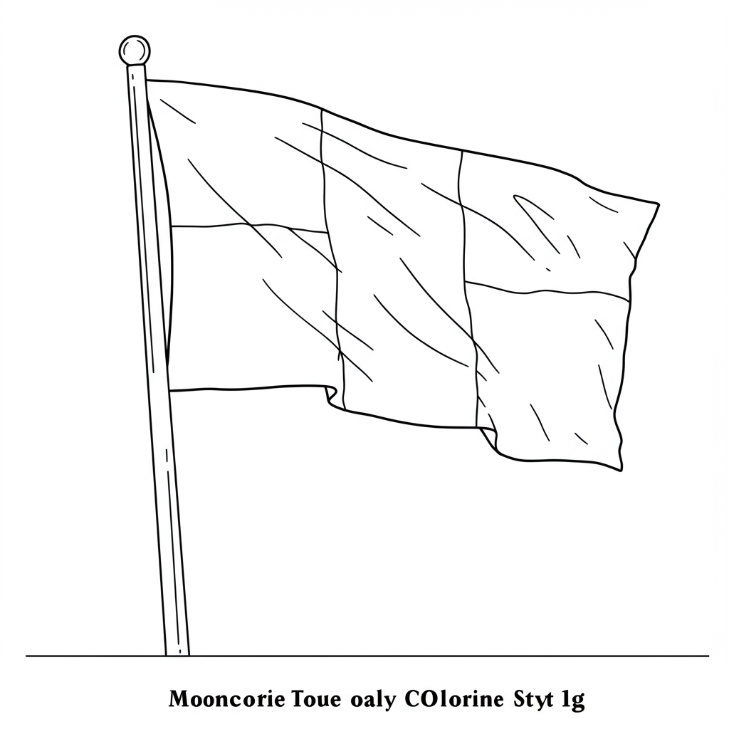 monaco flag educational coloring page
