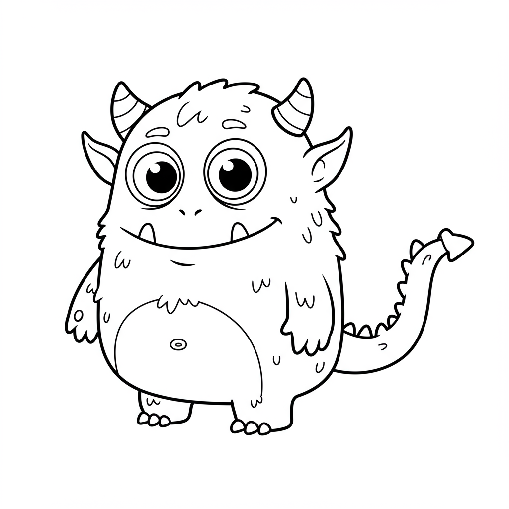 monster cartoon coloring page