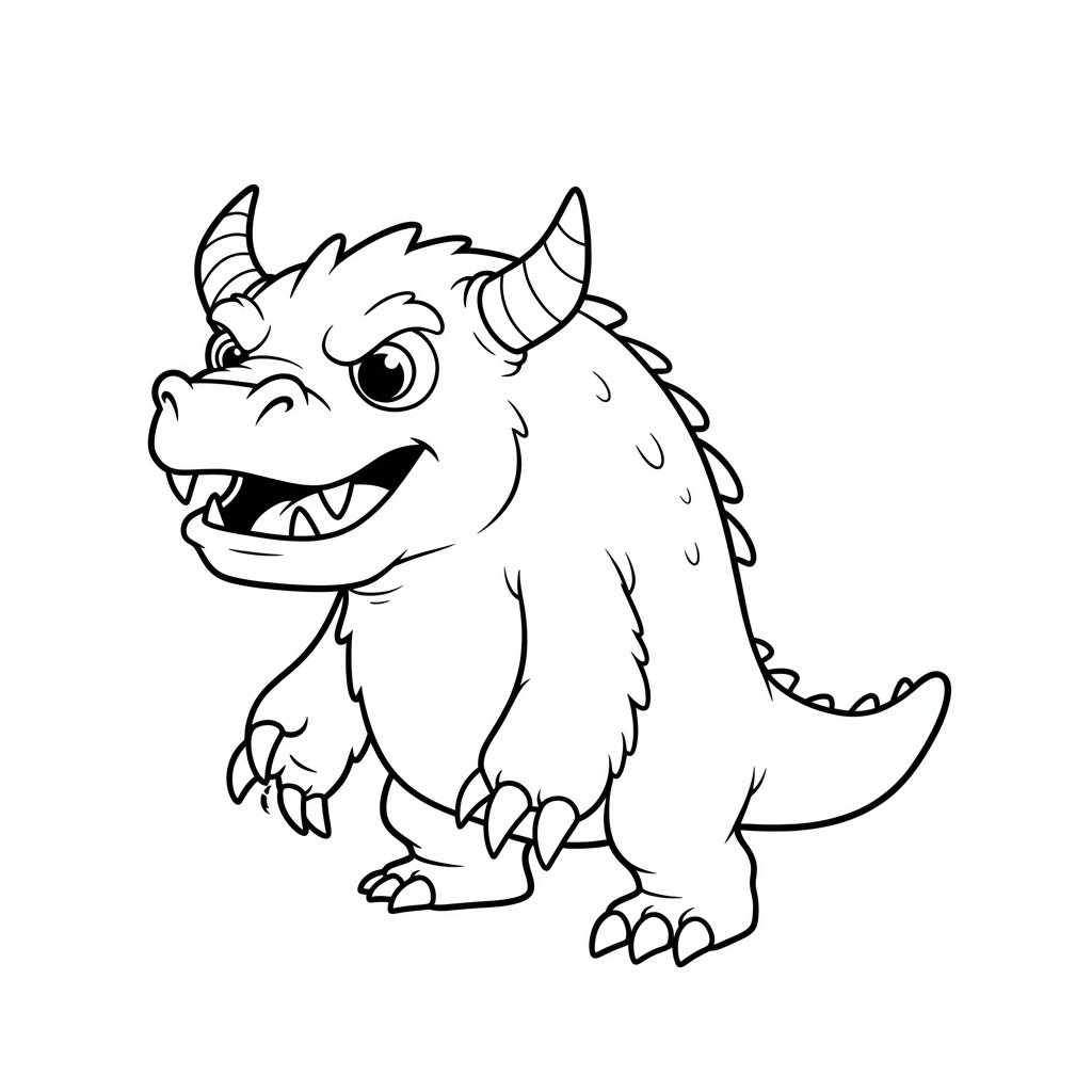 monster educational coloring page