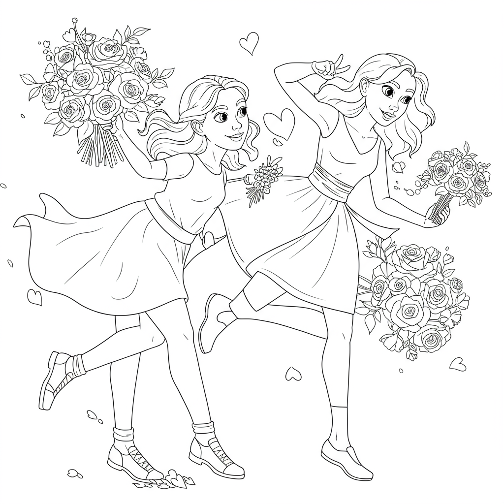 mothers day action coloring page