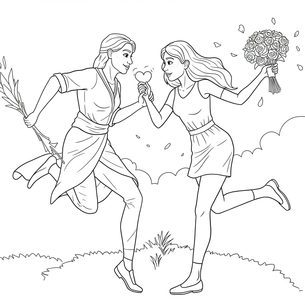 mother's day action coloring page