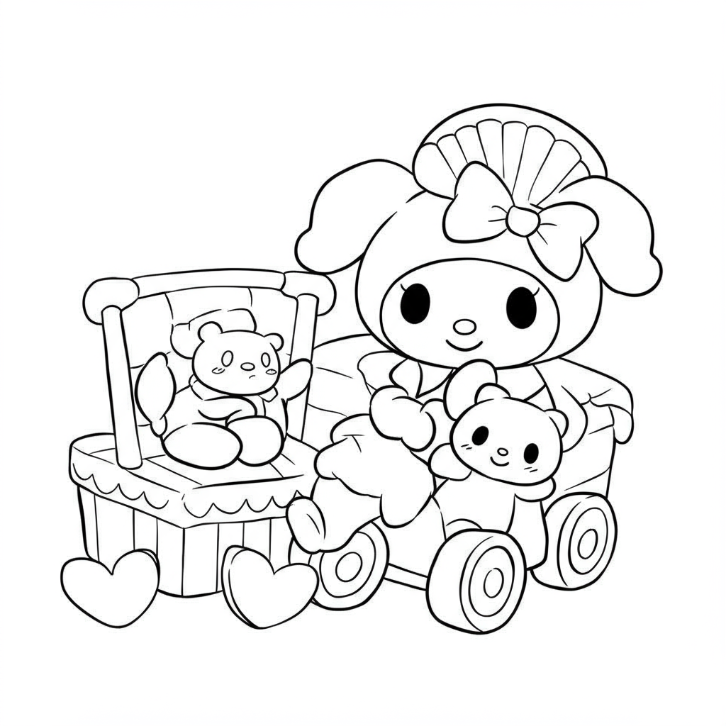 my melody baby coloring page