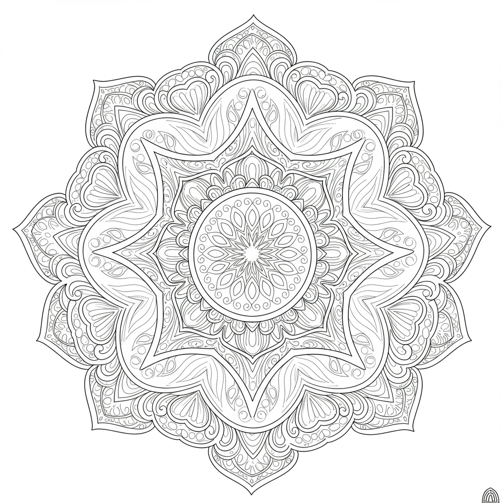 my melody mandala coloring page