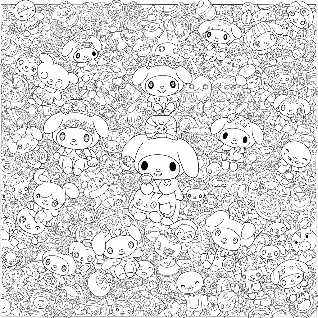 my melody pattern coloring page