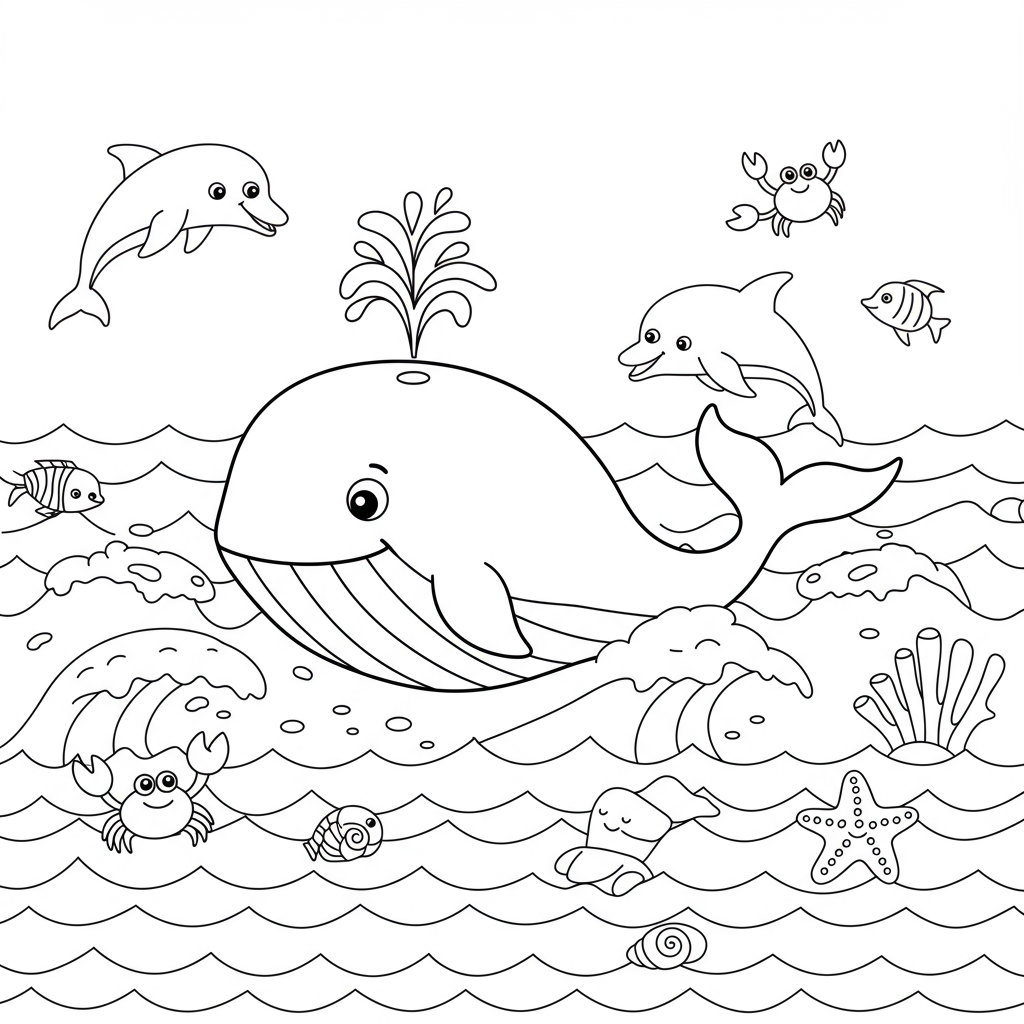 ocean baby coloring page
