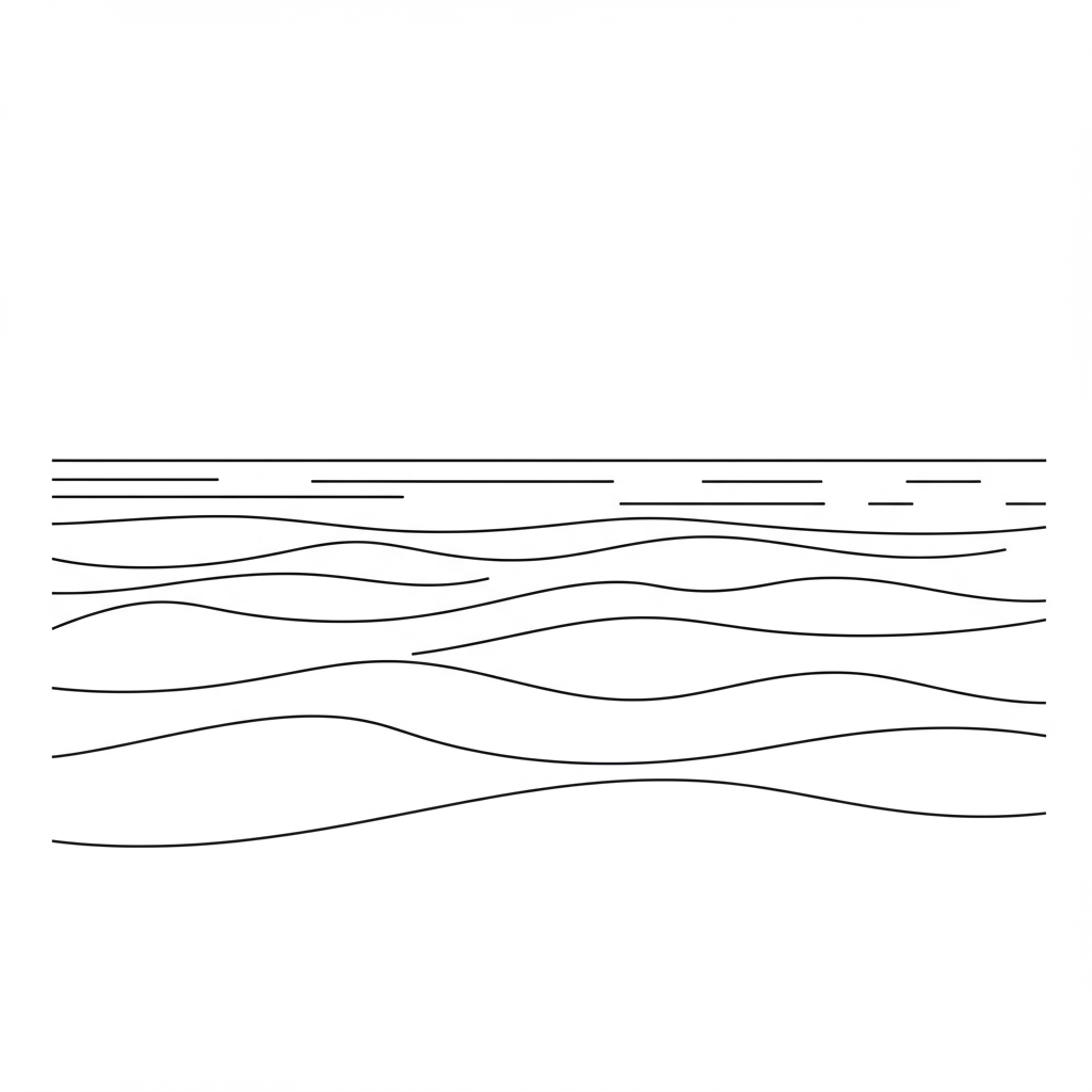 ocean easy coloring page