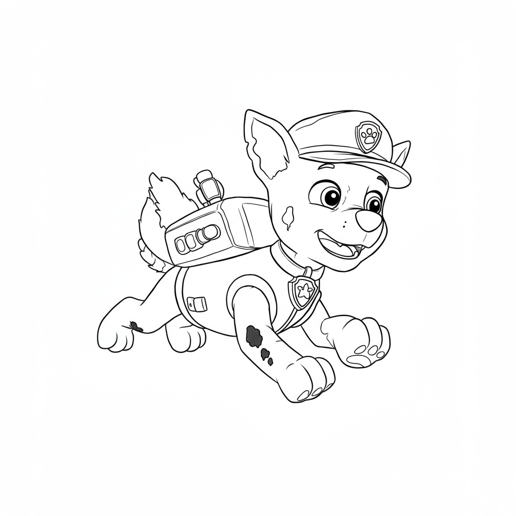 Action-Malvorlage von Paw Patrol