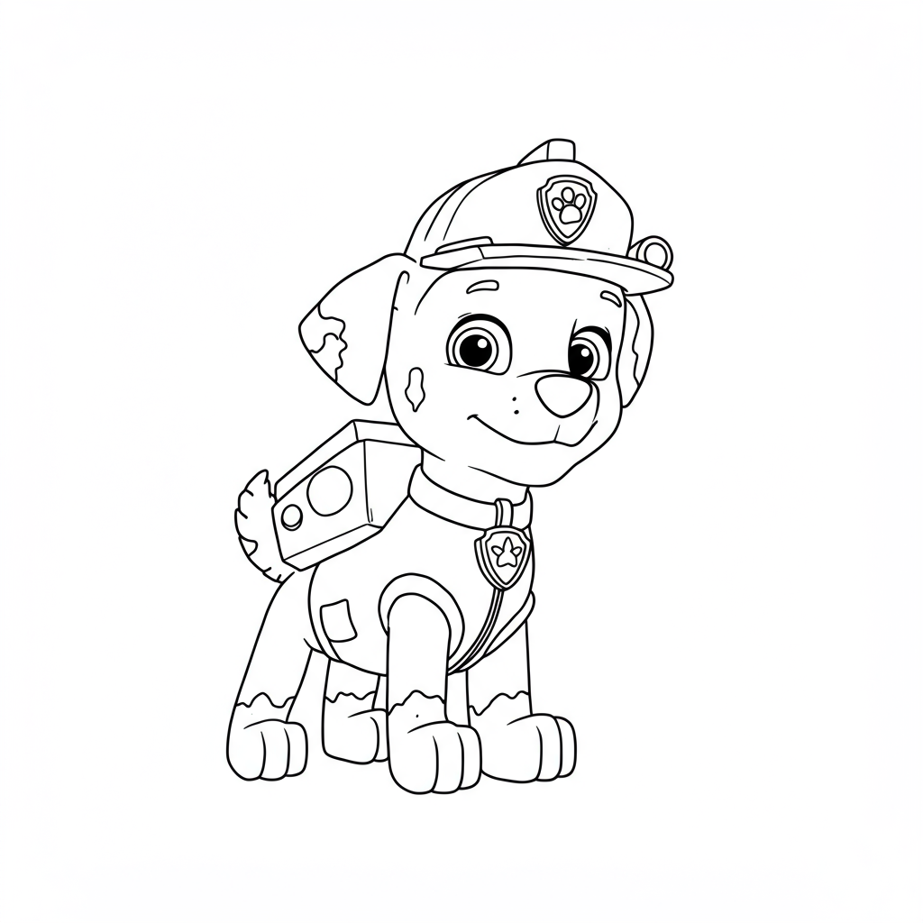 Cartoon-Malvorlage von Paw Patrol