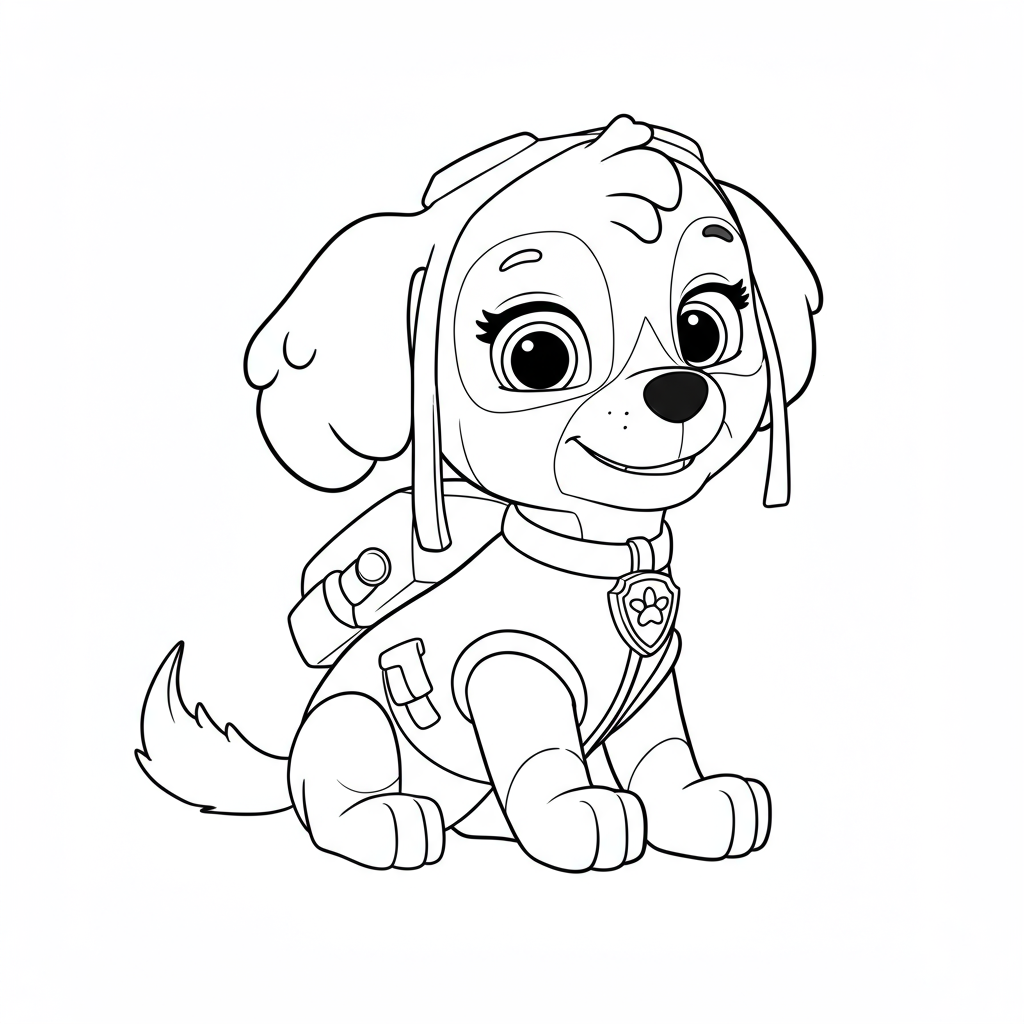 niedliche Malvorlage von Paw Patrol
