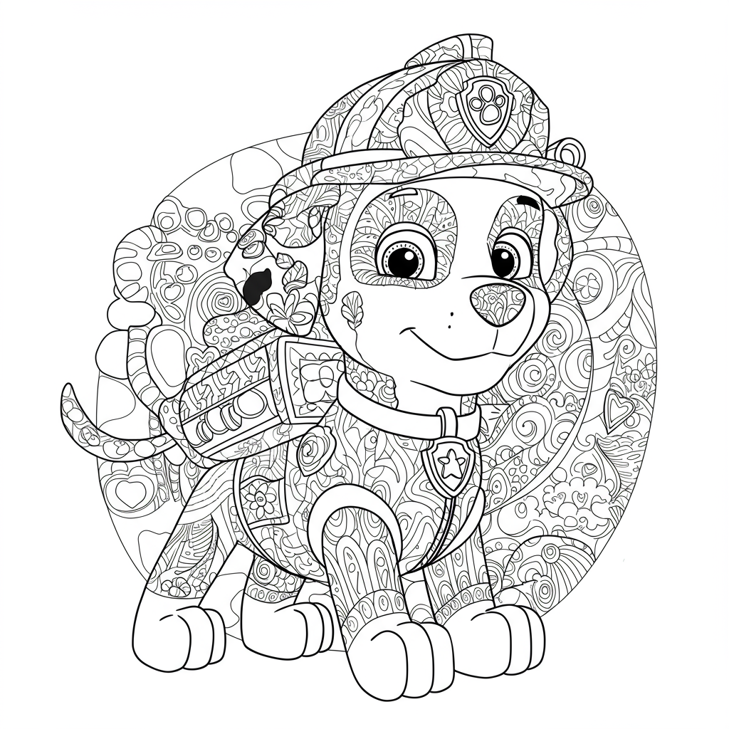 dekorative Malvorlage von Paw Patrol