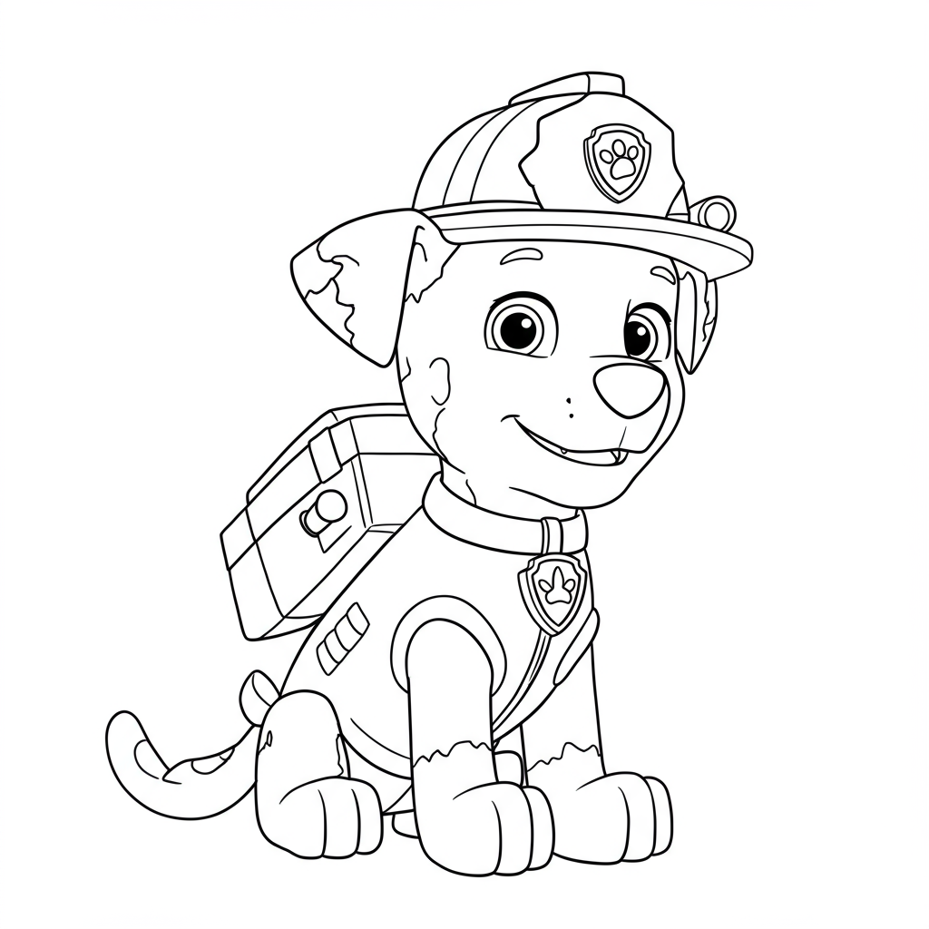 Porträt-Malvorlage von Paw Patrol