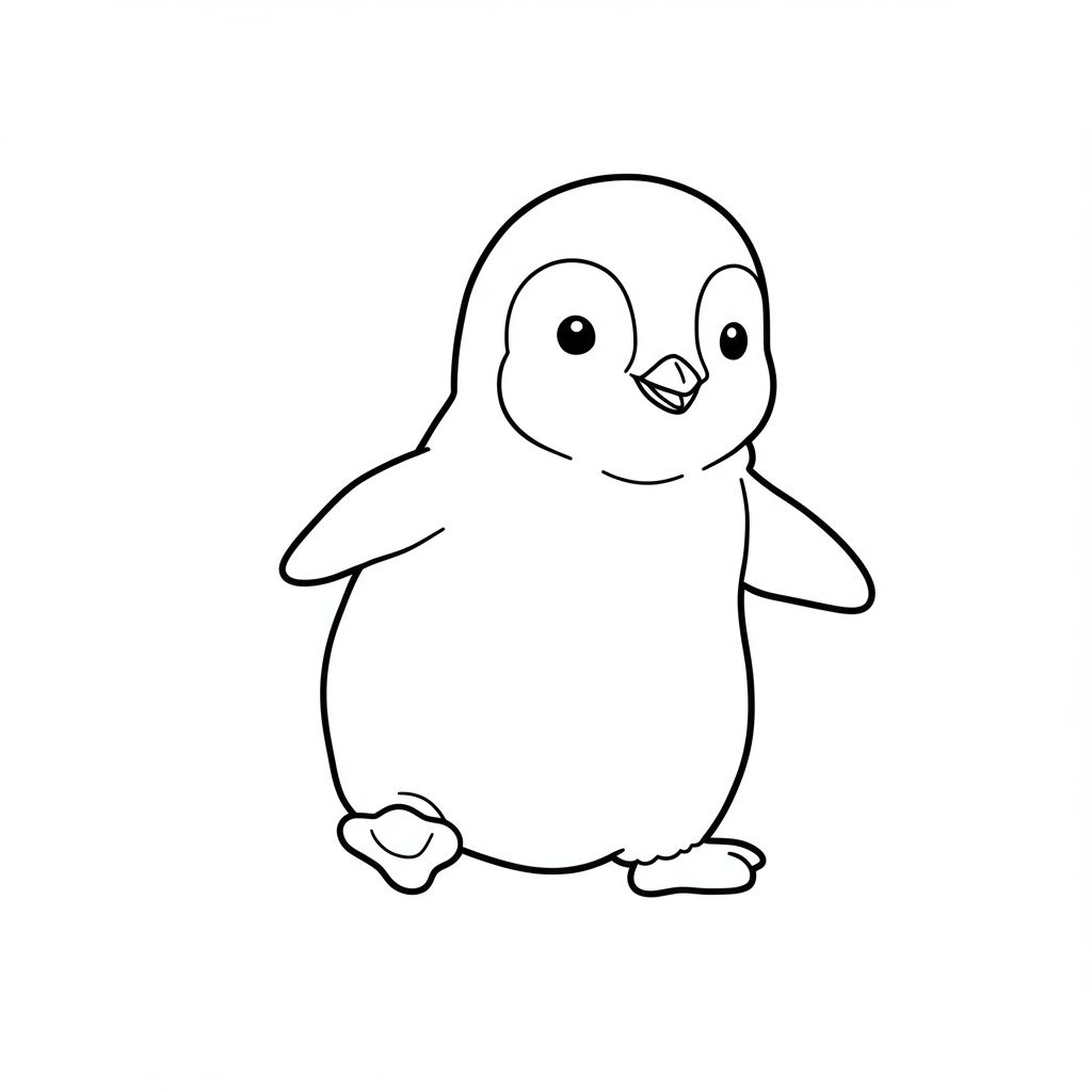 penguin baby coloring page