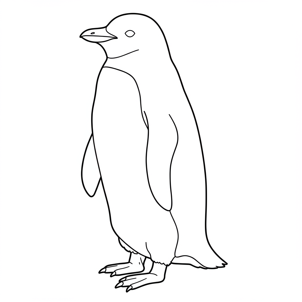penguin educational coloring page