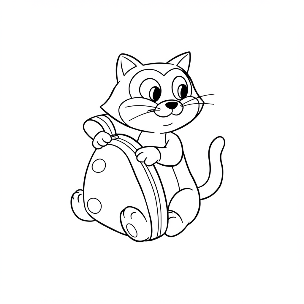 pete the cat baby coloring page