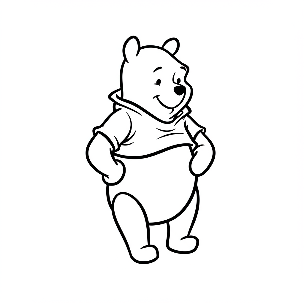 pooh abstract coloring page