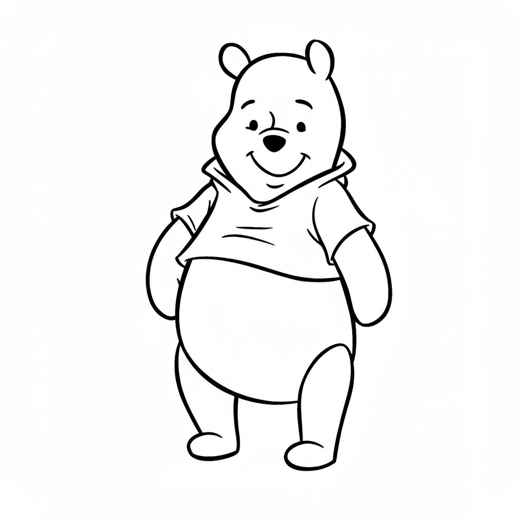 pooh baby coloring page