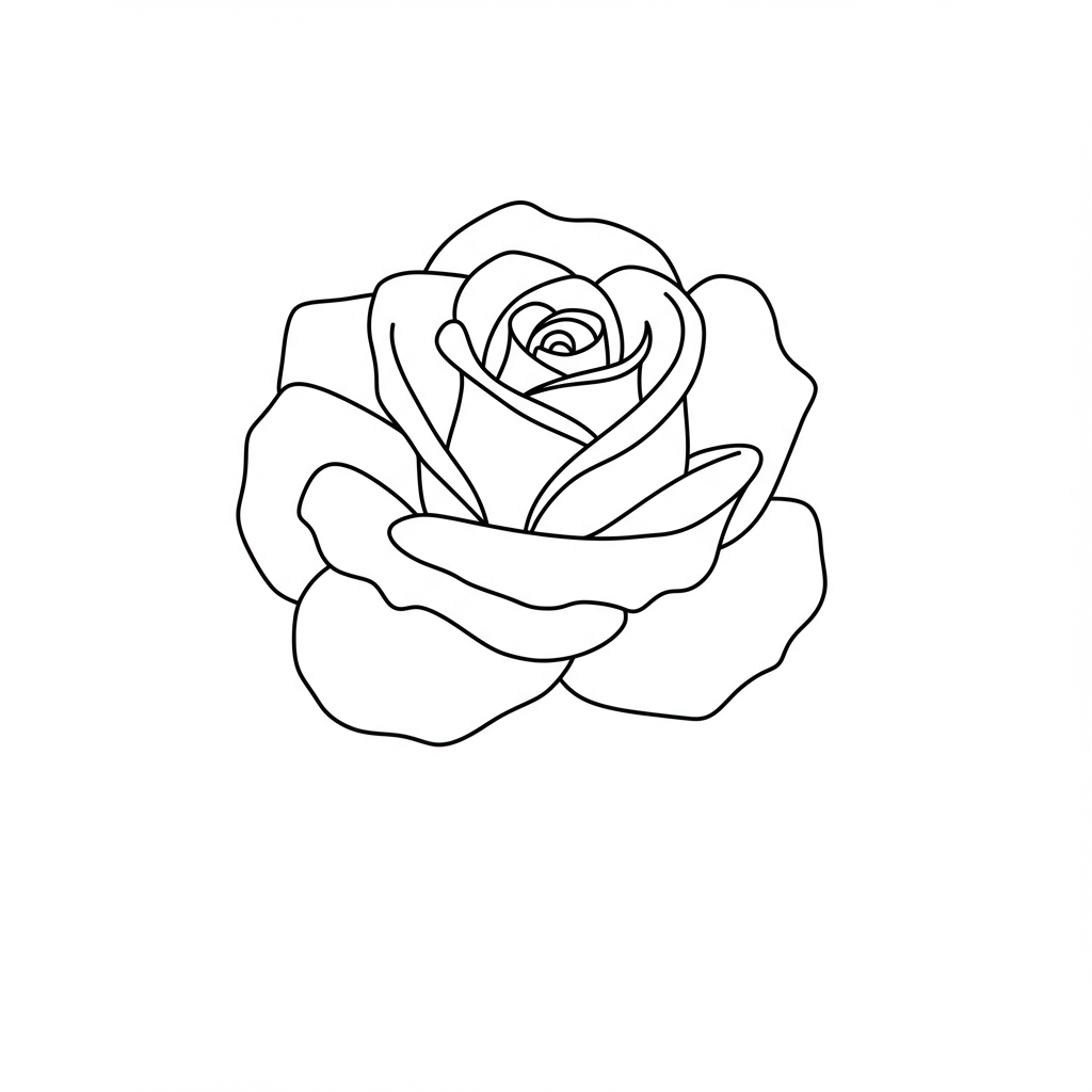 rose baby coloring page