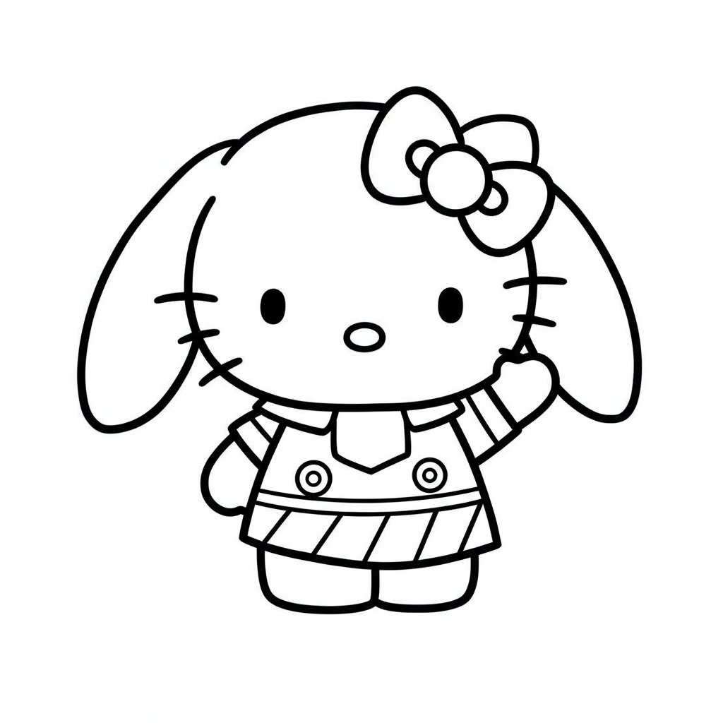 sanrio cartoon coloring page