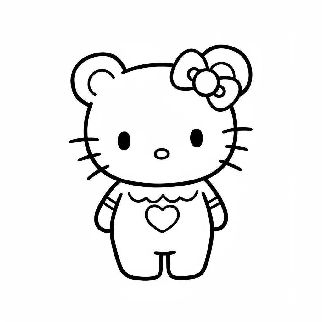 sanrio cute coloring page